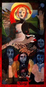 Oil on Linen Shamanic Portrait Size: 44 x 80”